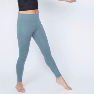 Yellow berry high rise hoop full length girls leggings pebble blue
